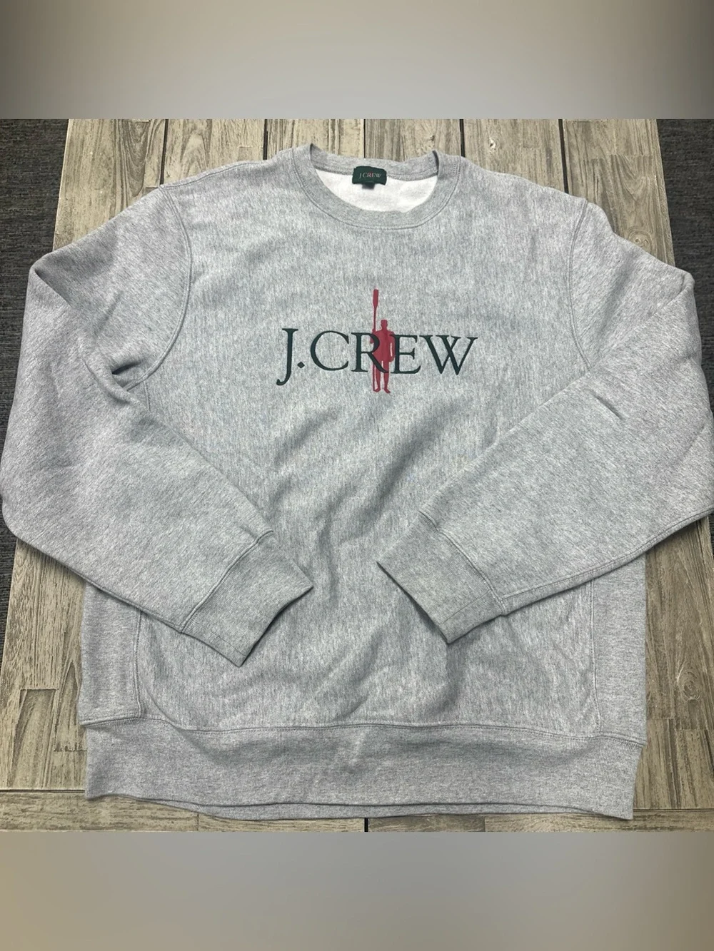 J.Crew Heritage 14 oz. Fleece Embroidery Oarsman Crewneck Pullover XL Preppy